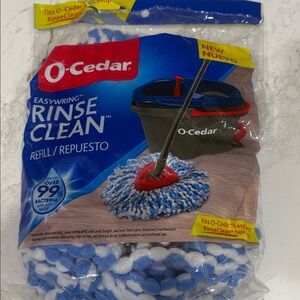 O-Cedar EasyWring RinseClean Spin Mop Microfiber Refill, 1-Pack, Blue